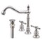 Novatto MILLER Widespread 2-Handle Lavatory Faucet in Brushed Nickel with Drain NBF-101BN-PUD - alternate 1